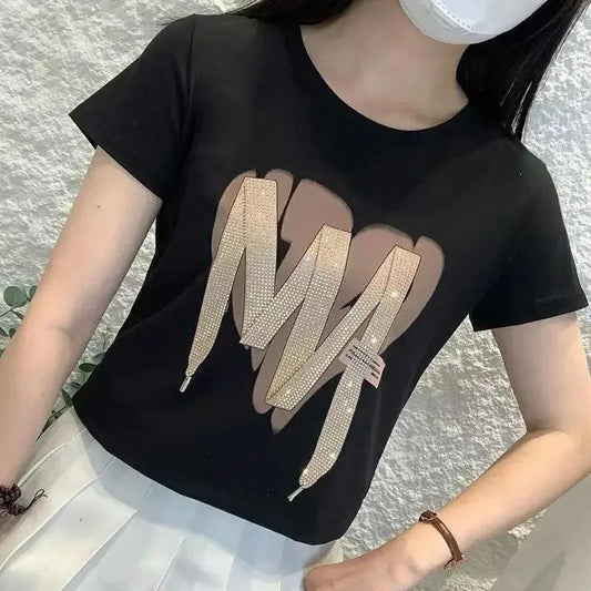 Stylish Printed Ladies T-Shirt-L-303