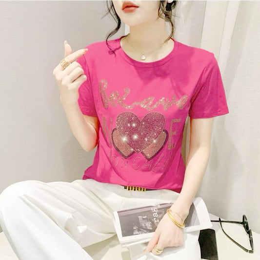 Stylish Printed Ladies T-Shirt-L-304